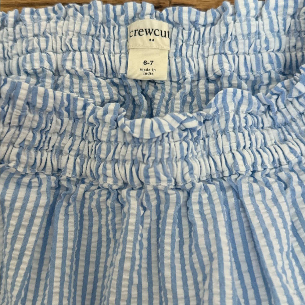 Crewcuts Light Blue and White Striped Skirt
